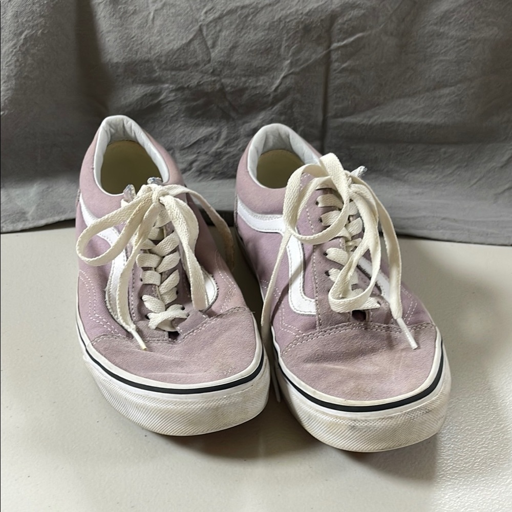 Vans Pink and White Classic Sneakers